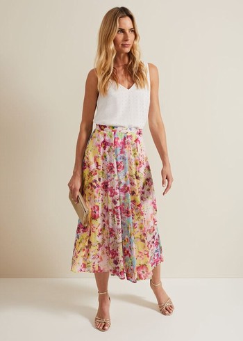 Phase Eight Vivianne Floral Skirts Multicolor Australia | JG2756430